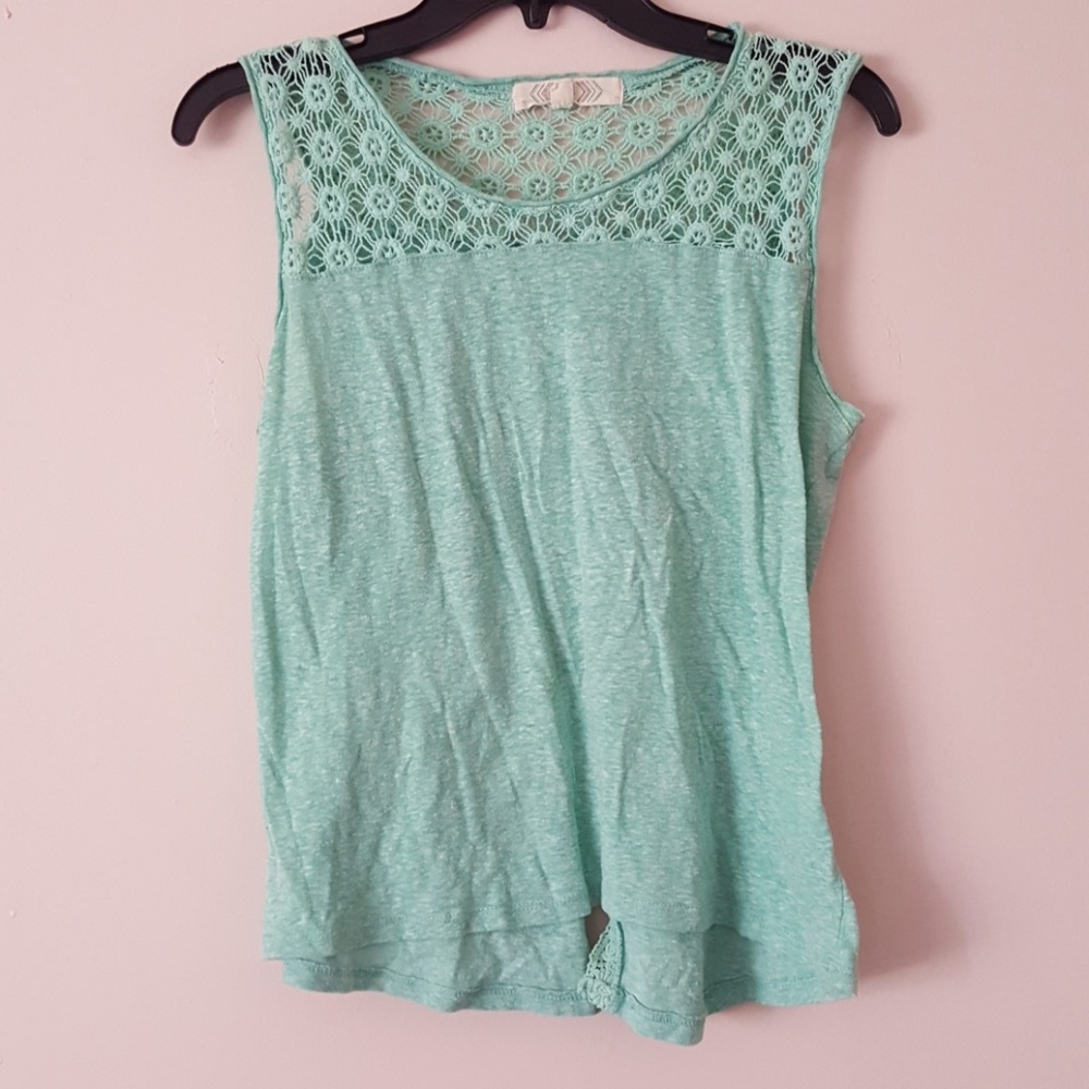 Pink Rose crochet tank